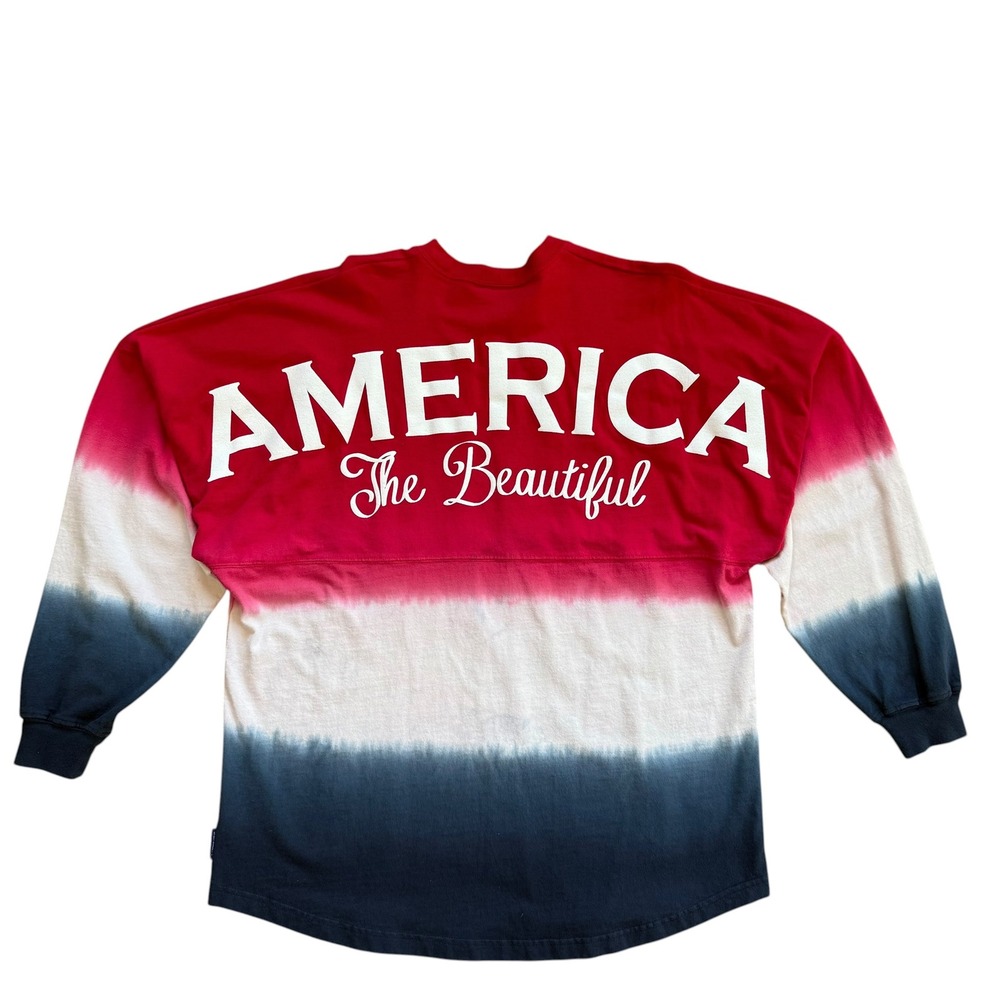 Spirit Jersey America The Beautiful Red‎ White Blue Ombre Tie Dye Shirt Mens M